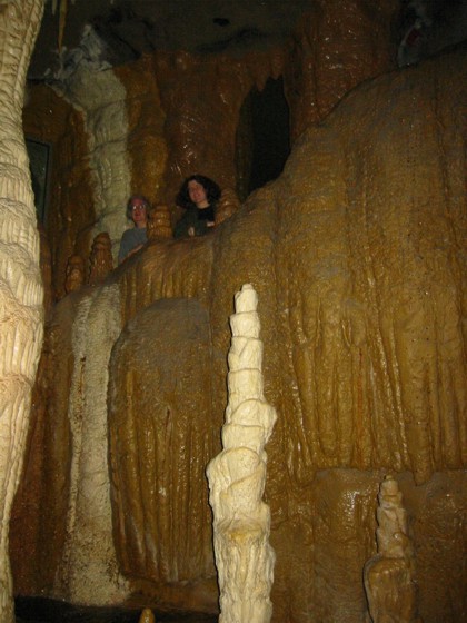Huge fake cave in the museum