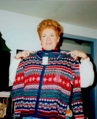 Jill and her Christmas sweater