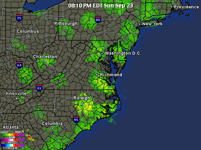 East Coast Radar 23 September 2007